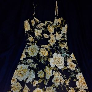 Golden thigh slit jumper